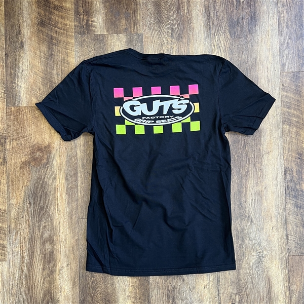 GUTS Faded Checkered Tee black