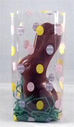 3.5"x2.25"x8.25" Easter Eggs Printed Cello Bags