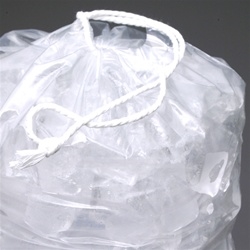 H19PDS 12x19+1.5 10lb Drawstring Printed Metalocene Ice Bags