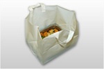 TO14115 14x11.5+12+11.5 HD White Opaque Take Out Bags C/B Insert