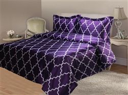 Lattice Satin Quilt Cover Sett