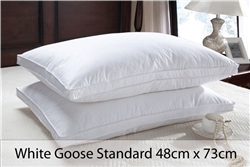 Standard White Goose Down Pillows