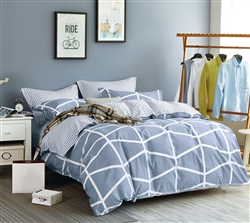 Luxury printed cotton quilt cover set - BOSTON