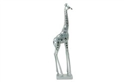 Tall giraffe 56cm silver