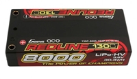 Gens Ace Redline 8000mAh 130C 3.8V 1S HV Lipo Battery with 4mm bullets