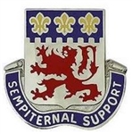 US Army Unit Crest: 105th Engineer Group - Motto: SEMPITERNAL SUPPORT