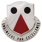 US Army Unit Crest: 980th Engineer Battalion - Motto: ENGINEERING PAR EXCELLENCE