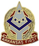 US Army Unit Crest: National Guard - Arkansas - Motto:  ARKANSAS FIRST