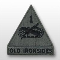 ACU Unit Patch with Hook Closure:  1ST ARMORED DIVISION