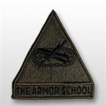 Armor School with Tab - Subdued Patch - Army - OBSOLETE! AVAILABLE WHILE SUPPLIES LASTS!