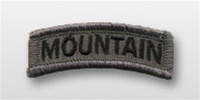 ACU Tab with Hook Closure:  MTN 10TH INFANTRY