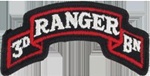 US Army Tab: Ranger - 3rd Battalion - Scrolled - Color