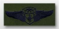 USAF Badges - Subdued Fatigue - Rayon Embroidered: Flight Nurse - Chief