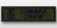 USAF Badges - Subdued Fatigue - Rayon Embroidered: Combat Crew Member