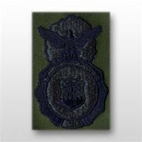 USAF Badges - Subdued Fatigue - Rayon Embroidered: Security Police Pocket Badge