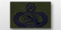USAF Badges - Subdued Fatigue - Rayon Embroidered: Communications & Information - Master