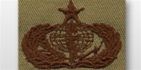 USAF Badges Embroidered Desert: Services - Senior