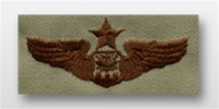 USAF Badges Embroidered Desert: Navigator/Aircraft Observer - Senior
