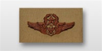 USAF Badges Embroidered Desert: Officer Aircrew Memeber - Master