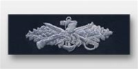 US Navy Breast Badge For Coveralls: Seabee Combat Warfare - Enlisted - Embroidered - Each