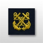 US Navy Warrant Officer Collar Device Embroidered: Boatswains Mate