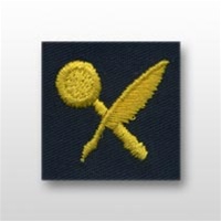 US Navy Warrant Officer Collar Device Embroidered: Intelligence Technician