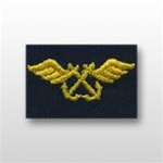 US Navy Warrant Officer Collar Device Embroidered: Aviation Boatswains Mate