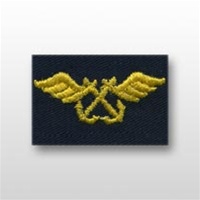 US Navy Warrant Officer Collar Device Embroidered: Aviation Boatswains Mate
