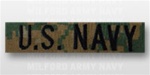 US NAVY Branch Tape:  US NAVY embroidered on DIGITAL WOODLAND (M.C.)