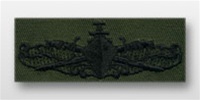 US Navy Subdued Embroidered Badge: Surface Warfare - Officer