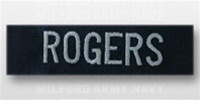 US Navy Name Tape:  Individual Name Embroidered - For NAVY COVERALL - Enlisted