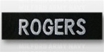 US Navy Name Tape:  Individual Name Embroidered on BLACK - For Black Jacket