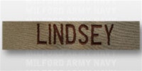US Navy Name Tape:  Individual Name Embroidered on DESERT