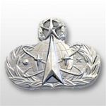 USAF Breast Badge - Mirror Finish Regulation Size: Space Missile - Master