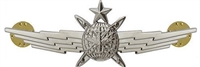 USAF Breast Badge - Mirror Finish Regulation Size: Cyberspace Operator - Senior