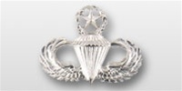 US Army Mini Mirror Finish Breast Badge: Master Parachutist - For Dress