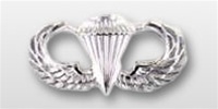 USAF Mid Size Badge - Mirror Finish: PARACHUTIST
