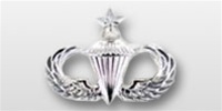 USAF Mid Size Badge - Mirror Finish: PARACHUTIST - SENIOR