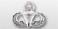 USAF Mid Size Badge - Mirror Finish: PARACHUTIST - MASTER