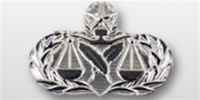 USAF Mid Size Badge - Mirror Finish: PARALEGAL - MASTER