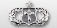 USAF Mid Size Badge - Mirror Finish: METEOROLOGIST - SENIOR