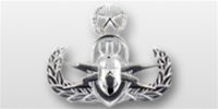 USAF Mid Size Badge - Mirror Finish: EXPLOSIVE ORDNANCE DISPOSAL - MASTER