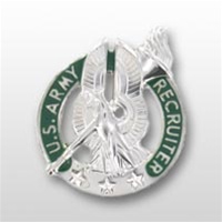 US Army Identification Badges: Recruiter Badge - Silver Oxidized