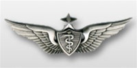 US Army Oxidized Regular Size Breast Badge: Senior Flight Surgeon