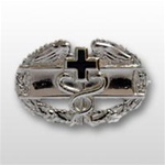US Army Mirror Finish Regular Size Breast Badge: Combat Medical (1st Award)