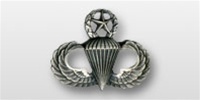 US Army Oxidized Regular Size Breast Badge: Master Parachutist