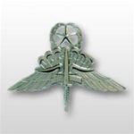 US Army Mirror Finish Regular Size Breast Badge: Freefall Jumpmaster - Freefall Wings