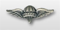 US Army Oxidized Regular Size Breast Badge: Para rigger