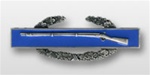 US Army Silver Oxidized Miniature Breast Badge: Combat Infantryman 1st Award - For Dress