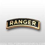 US Army Mini Mirror Finish Breast Badge: Ranger Tab - Enamel - For Dress